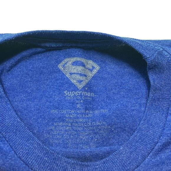 Superman blue graphic t-shirt SZ XL - Picture 3 of 3